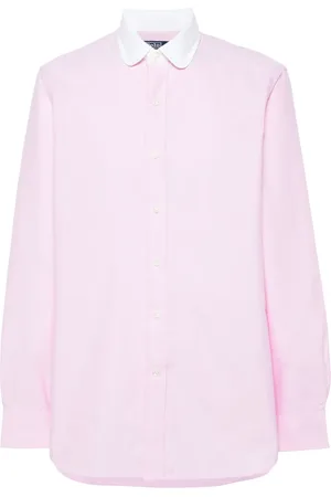 Ralph Lauren Camisa con cuello en contraste y logo bordado