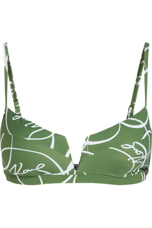 Karl Lagerfeld Top de bikini con estampado circular
