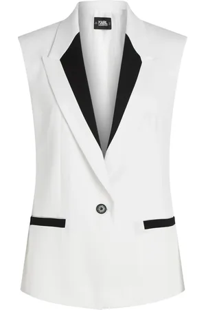 Karl Lagerfeld Chaleco de vestir con solapas en contraste