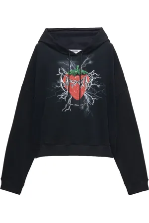 Msgm Hoodie con estampado gráfico y hombros caídos