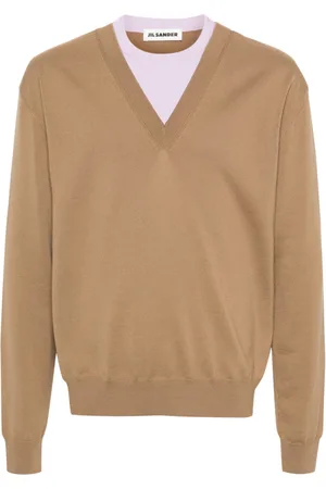 Jil Sander Suéter a capas y cuello en V