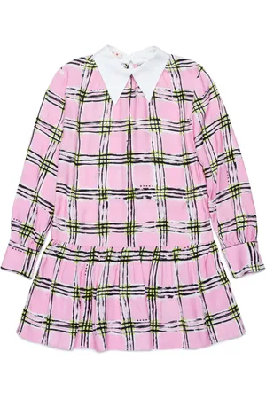 Marni Vestido plisado con motivo de cuadros