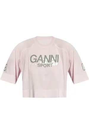 Ganni Top corto con logo