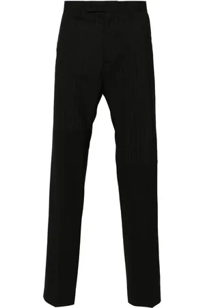 Maison Margiela Pantalones de vestir con estampado de rayas diplomáticas
