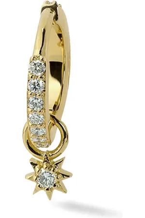Lark & Berry Arracada Modernist en oro de 14kt con diamantes en pavé