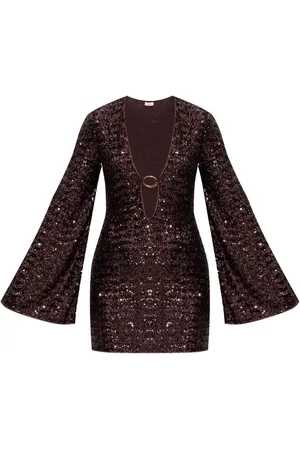 Oseree Vestido corto con detalles de lentejuelas