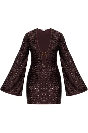 Oseree Vestido corto con detalles de lentejuelas