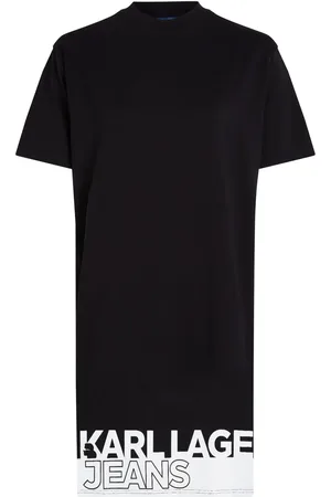 Karl Lagerfeld Vestido estilo playera con logo estampado