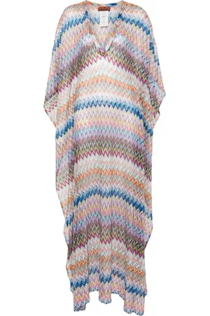 Missoni Vestido de playa estilo caftán entretejido en zigzag