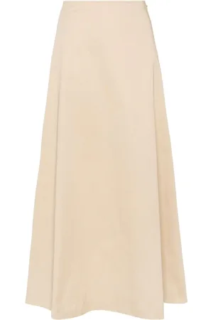 MATTEAU Falda midi acampanada de sarga