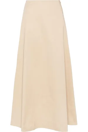 MATTEAU Falda midi acampanada de sarga
