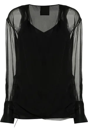 Givenchy Blusa de seda cruzada