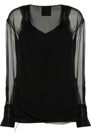 Givenchy Blusa de seda cruzada