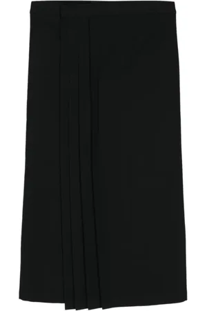 YOHJI YAMAMOTO Falda midi con diseño plisado
