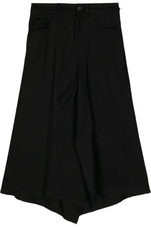 YOHJI YAMAMOTO Falda midi con dobladillo asimétrico