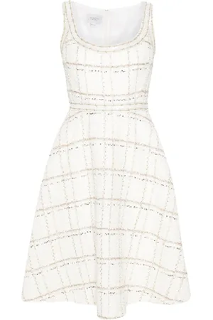 Giambattista Valli Vestido corto de bouclé acampanado