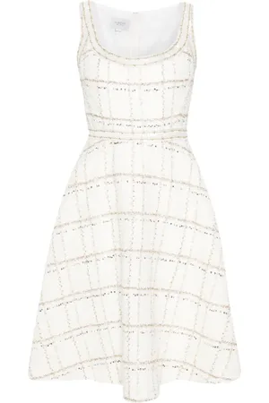 Giambattista Valli Vestido corto de bouclé acampanado