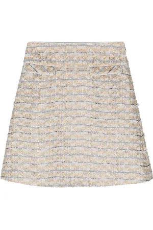 SHIATZY CHEN Falda corta de tweed acampanada