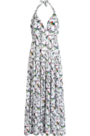 Vilebrequin Vestido largo con estampado Rainbow Birds