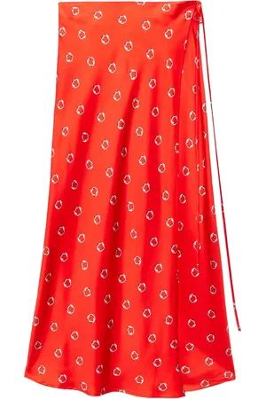 Msgm Falda cruzada con estampado de anillo