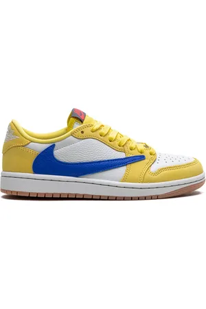 Jordan Tenis Air 1 Retro Low Canary de x Travis Scott