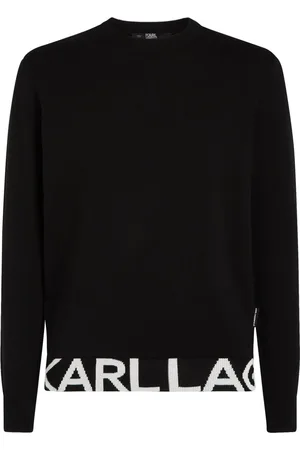 Karl Lagerfeld Suéter con logo en el dobladillo