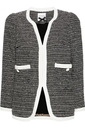 Edward Achour Paris Chamarra de tweed con motivo de rayas