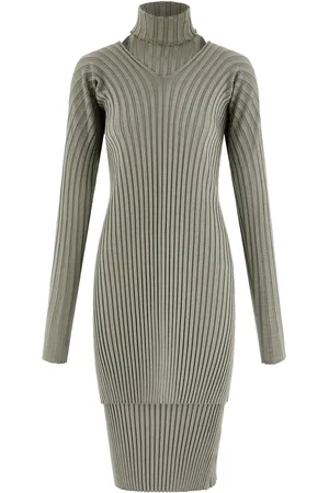 Salvatore Ferragamo Vestido tejido de canalé