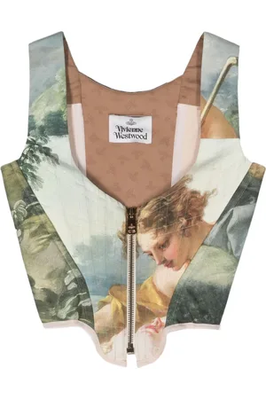 Vivienne Westwood Top estilo corset con estampado de retrato 2010