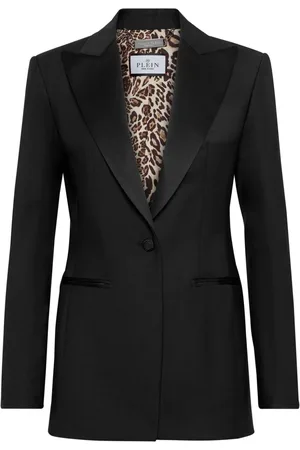Philipp Plein Blazer con un botón y solapas de pico