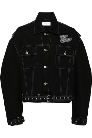 OFF-WHITE Chamarra de mezclilla con aplique del logo