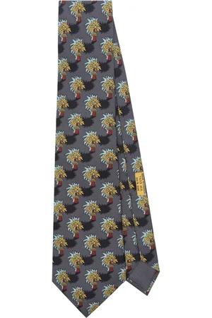 Hermès Corbata de seda con estampado gráfico 2000