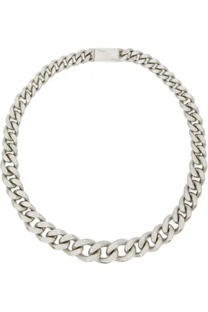 Jil Sander Collar de cadena con logo grabado