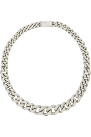 Jil Sander Collar de cadena con logo grabado