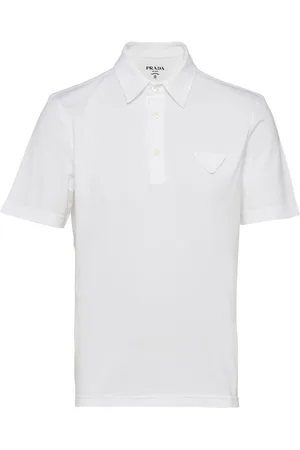 Prada Playera tipo polo con parche del logo