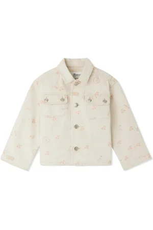 BONPOINT Chamarra de mezclilla con estampado gráfico