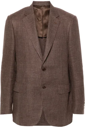 CANALI Blazer con motivo pied de poule y botones
