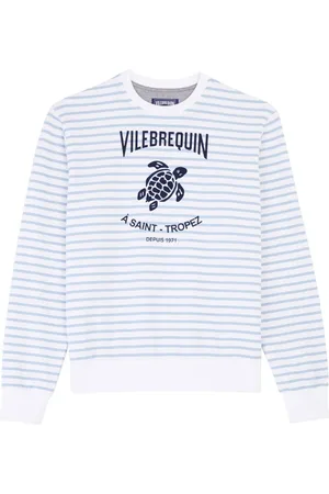 Vilebrequin Sudadera con motivo de rayas y logo estampado