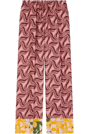 DRIES VAN NOTEN Pantalones anchos con estampado de remolino