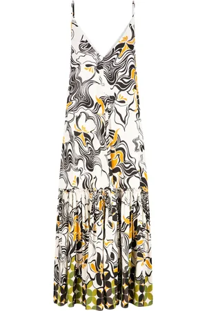 DRIES VAN NOTEN Vestido con estampado de remolino