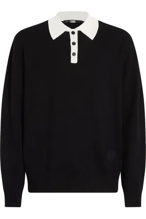Karl Lagerfeld Playera tipo polo tejida