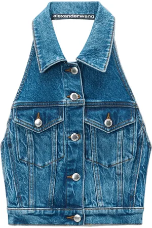 Alexander Wang Top de mezclilla con cuello halter