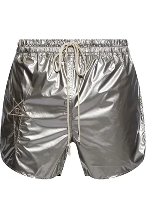 Rick Owens Shorts con logo bordado y efecto