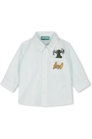 Kenzo Camisa con botones y rayas estampadas
