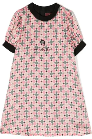 Aigner Vestido manga corta con logo estampado
