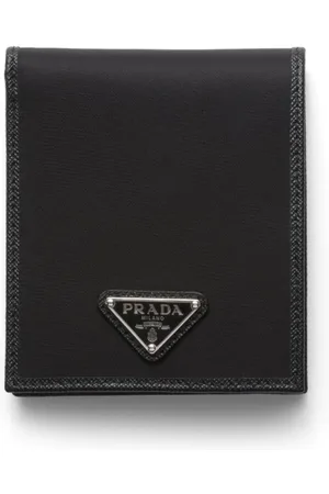 Prada Cartera plegable con placa del logo