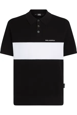 Karl Lagerfeld Playera tipo polo con diseño color block