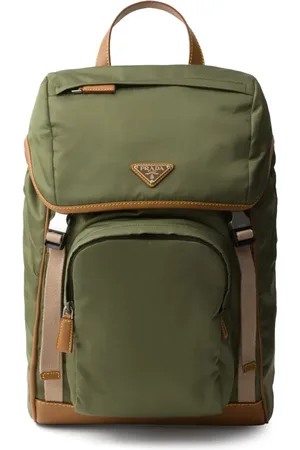 Prada Mochila con hebilla y logo de triángulo