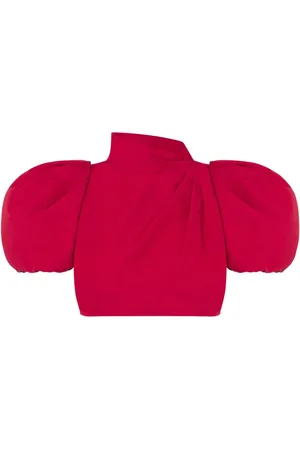 Moschino Top corto con mangas farol