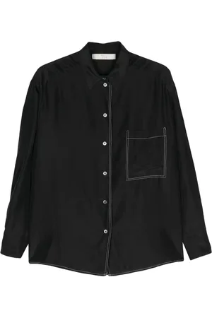 TELA Camisa de seda con costuras en contraste